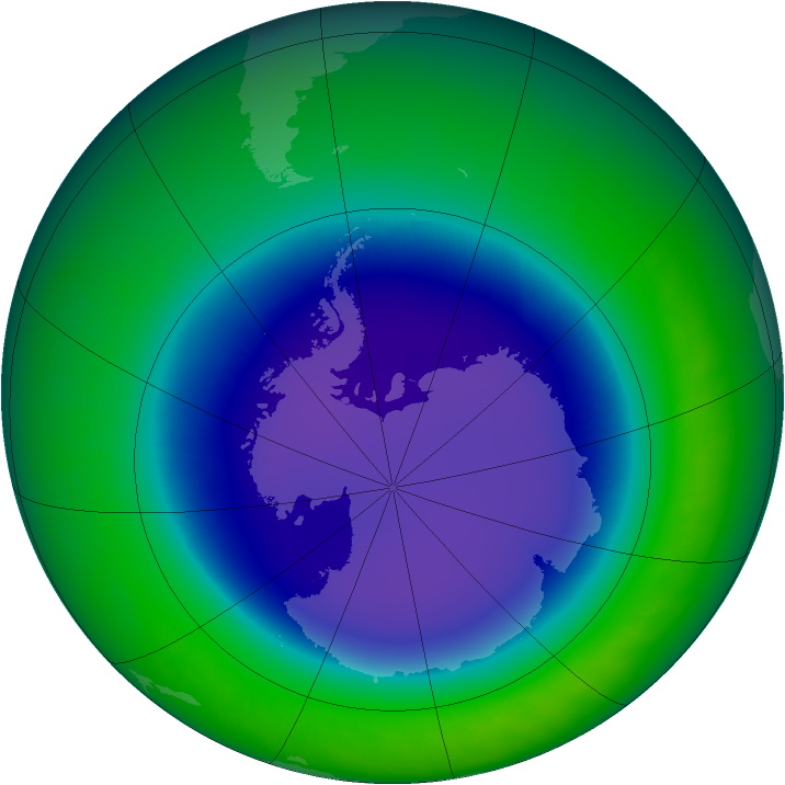 2009-September monthly mean Antarctic ozone